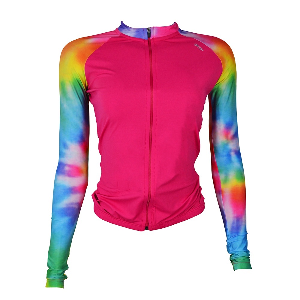 Camisa Elite Ciclista Bike Manga Longa Feminina
