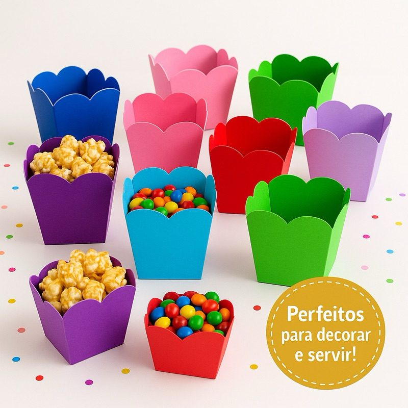 10 Cachepot Decorativo de Papel Médio - Diversas Cores Lisas em Oferta na Shopee