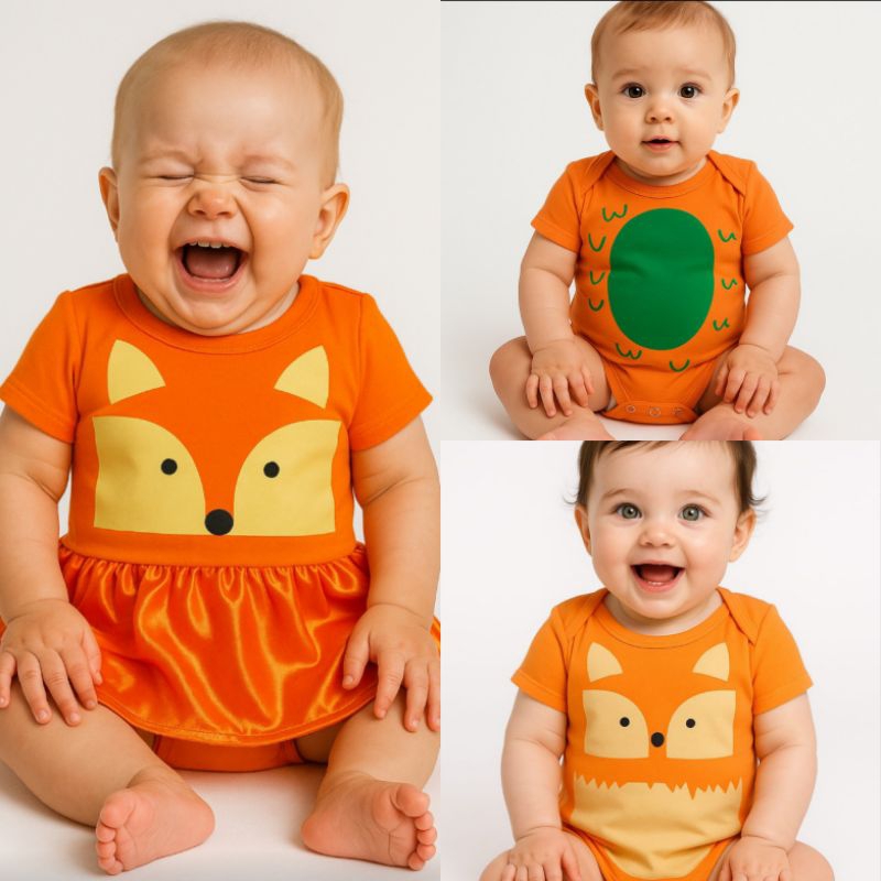 Body Personagens Raposinha Bebê - Raposa em Oferta na Shopee