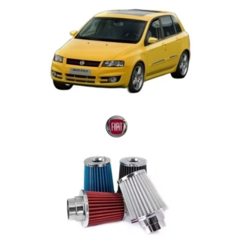 FILTRO DE AR ESPORTIVO DUPLO FLUXO FIAT STILO PALIO ADVENTURI IDEA STRADA 1.8