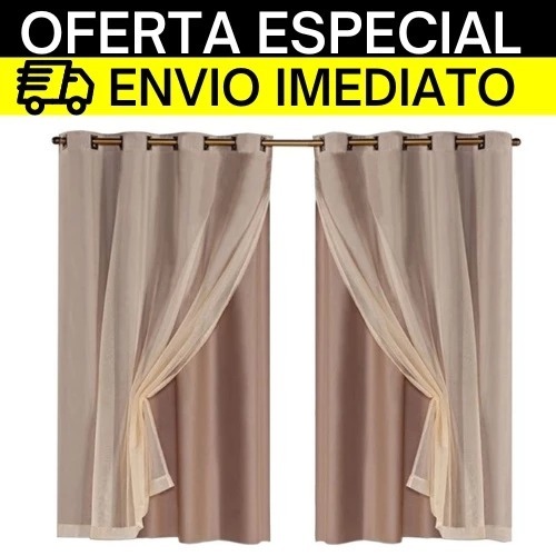 Cortina Blackout Blecaute Corta 100% a Luz Voal Liso 2,00 x 1,40 Metros Sala Quarto Casal Infantil em Oferta na Shopee