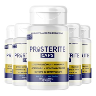 5 Potes 60 Cáps com Licopeno e Óleo de Abacate – Antioxidantes Naturais para a Saúde da Próstata