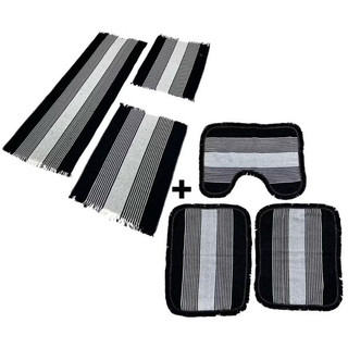 Jogos Decorativos kits com 3 Peças Tapete Cozinha E Banheiro 6 Peças Liso