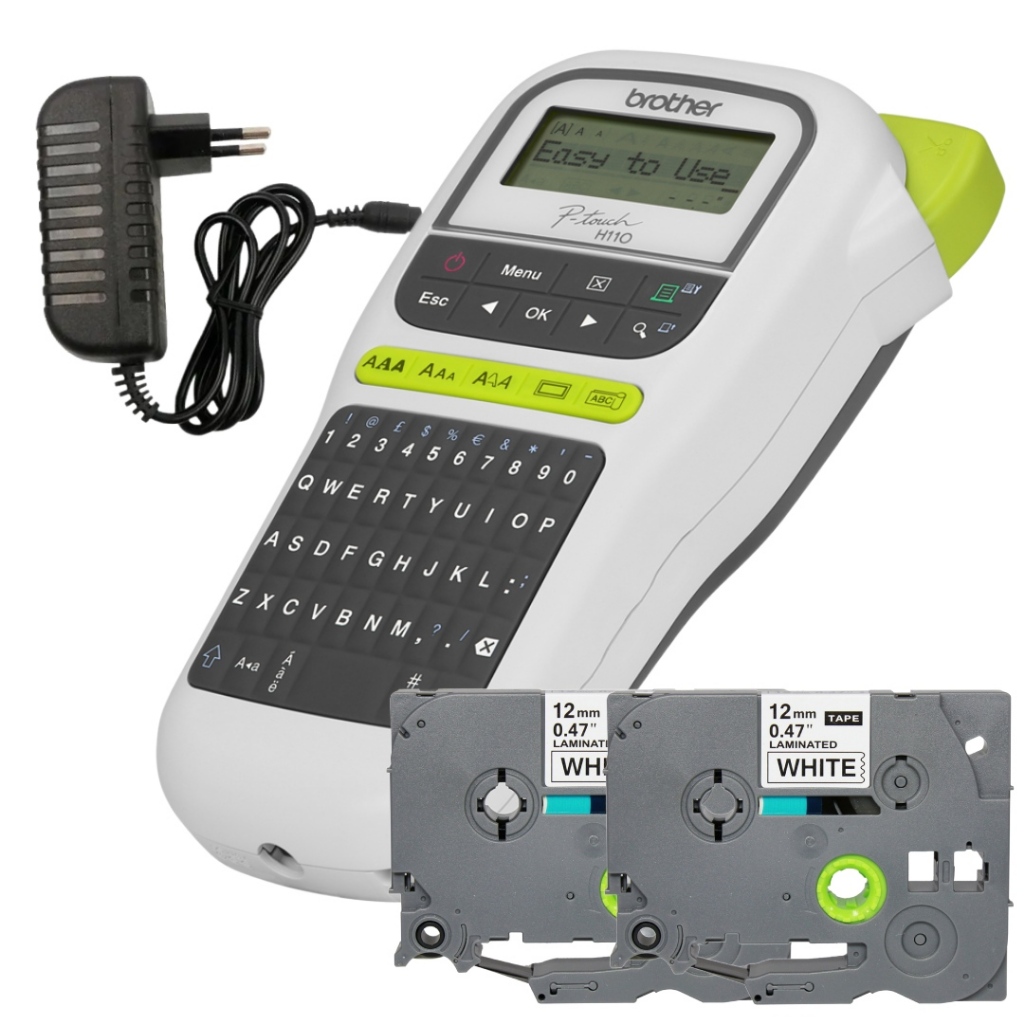 Rotulador Pt-h110 + 2 Fita Tze-231 X-full + Fonte em Oferta na Shopee