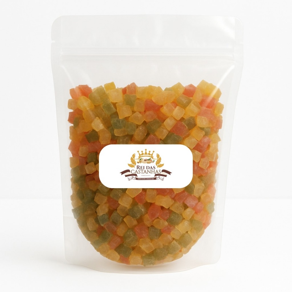 Frutas Cristalizadas Premium - 500G/1KG - Indústria Rei das Castanhas