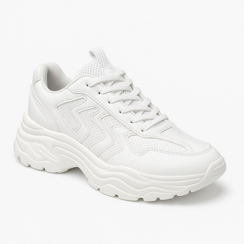 Tênis feminino Plataforma branco casual confortável dia a dia tênis branco tênis leve blogueira sola alta flatform