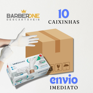 LUVAS DE LATEX COM TALCO UNIGLOVES STANDARD - 1 CAIXA COM 10 CAIXINHAS -1000 UNIDADES em Oferta na Shopee