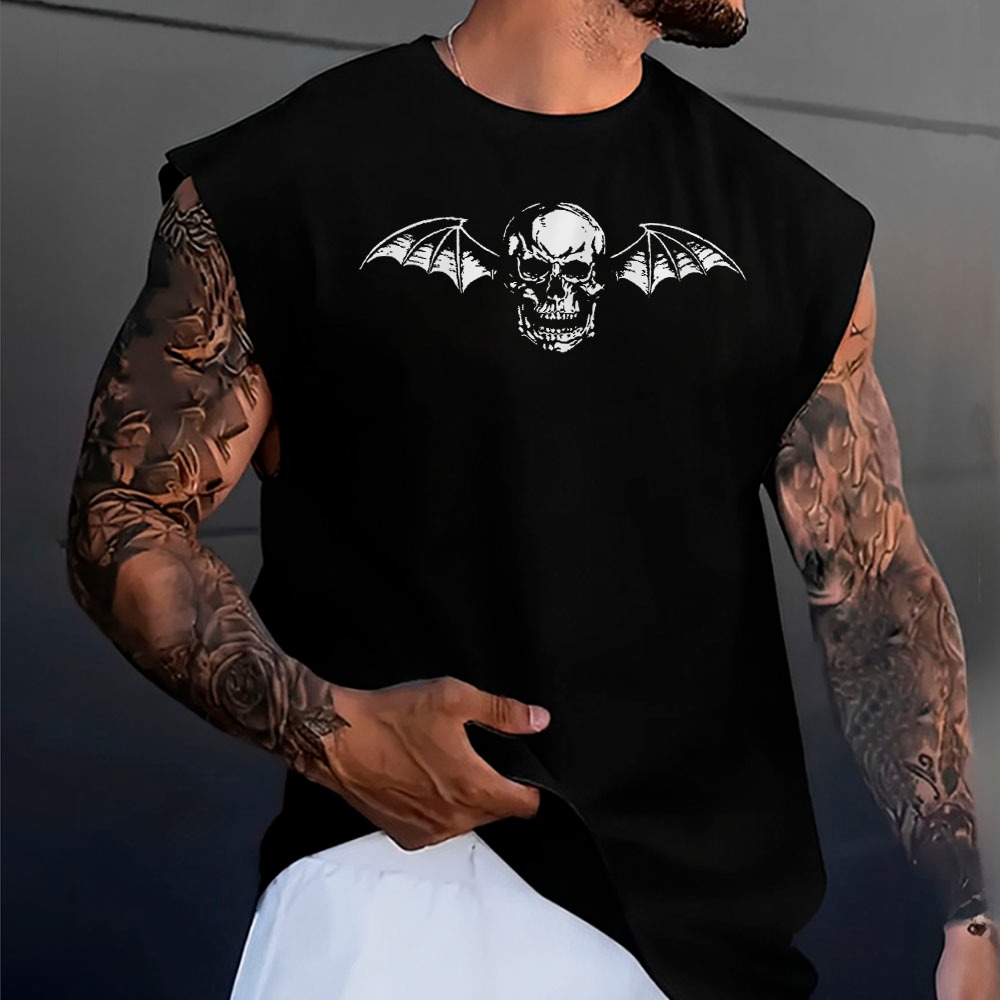 Camiseta Regata Masculina Longa Oversized Logo Adventure Sevenfold Skull Dark em Oferta na Shopee