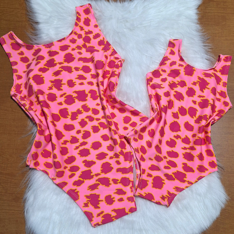 Kit 3 Peças Moda Praia Mãe e Filha | Maiô Feminino Infantil e Adulto | Biquíni em Suplex | Família