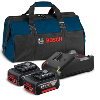 Kit Baterias e Carregador Bosch 18V 4,0Ah com Bolsa 19" em Oferta na Shopee