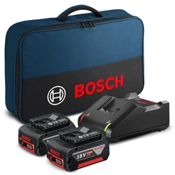 Jogo de Baterias e Carregador Bosch 18V 4,0Ah com Bolsa 17"