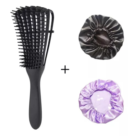 Kit 1 Escova Polvo Com 2 Toucas de Cetim em Oferta na Shopee