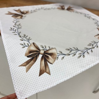 Toalha de Chá Quadrada 60cm x 60cm - Linda Estampa Home Laços Digital -Lançamento! em Oferta na Shopee