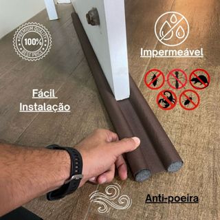 Tapa Porta Ajustável 80cm Veda Porta Rolinho Sem Costura e Impermeável, Contra Inseto, Vento, Poeira em Oferta na Shopee