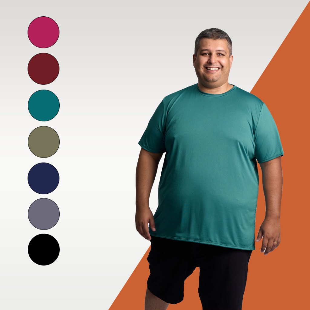 Camisa esportiva plus size treino academia corrida conforto dry fit em Oferta na Shopee