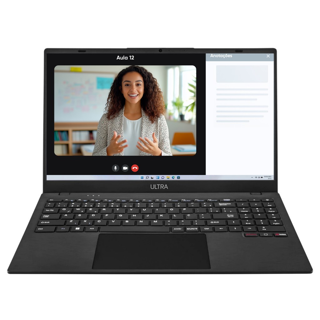 Notebook Ultra, Windows 11 Home, Tela 15,6 Pol HD, Celeron N4020C, Memória 4GB/128GB, Micr...