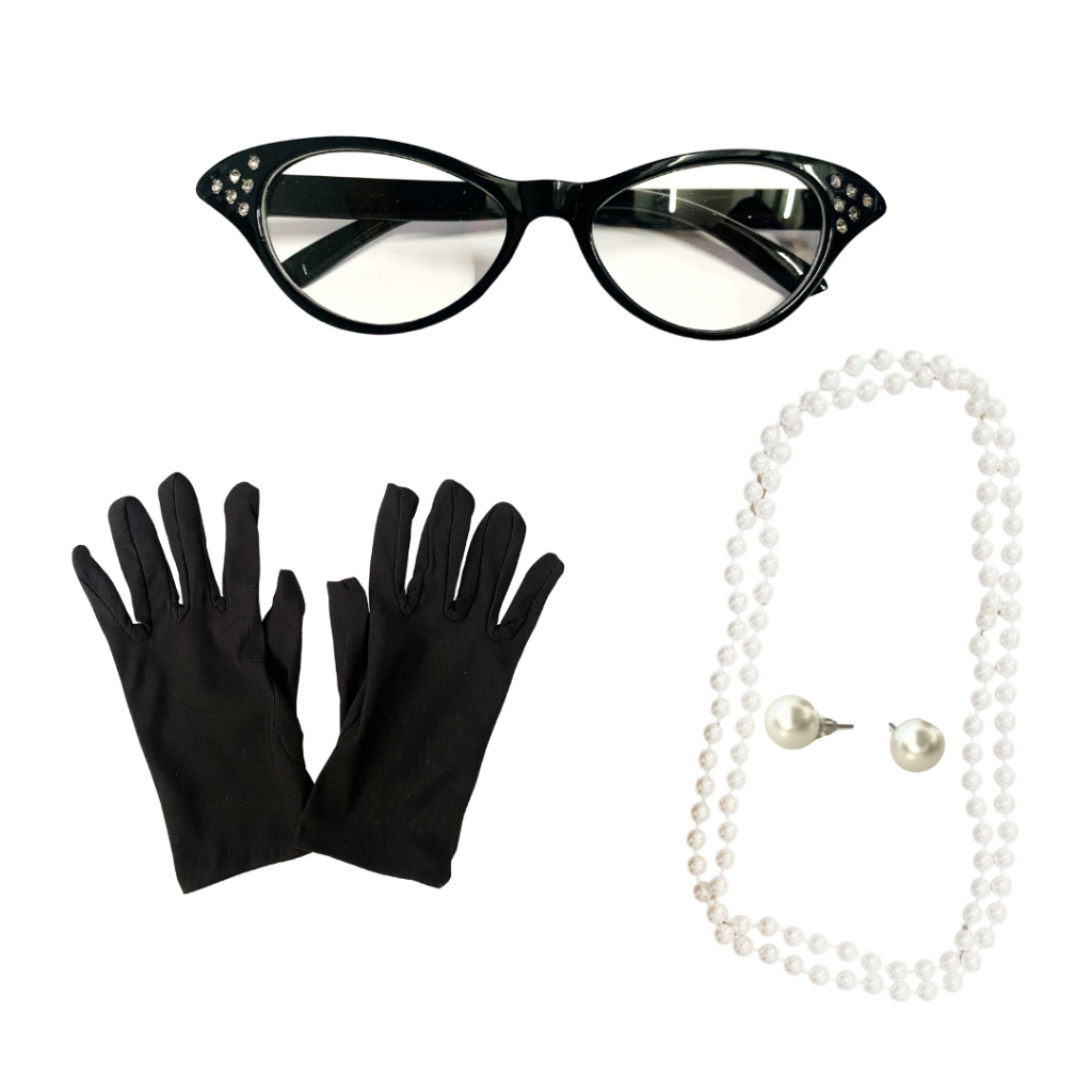 Kit Anos 50 E 60 Fantasia 4 Peças Adulto Vintage