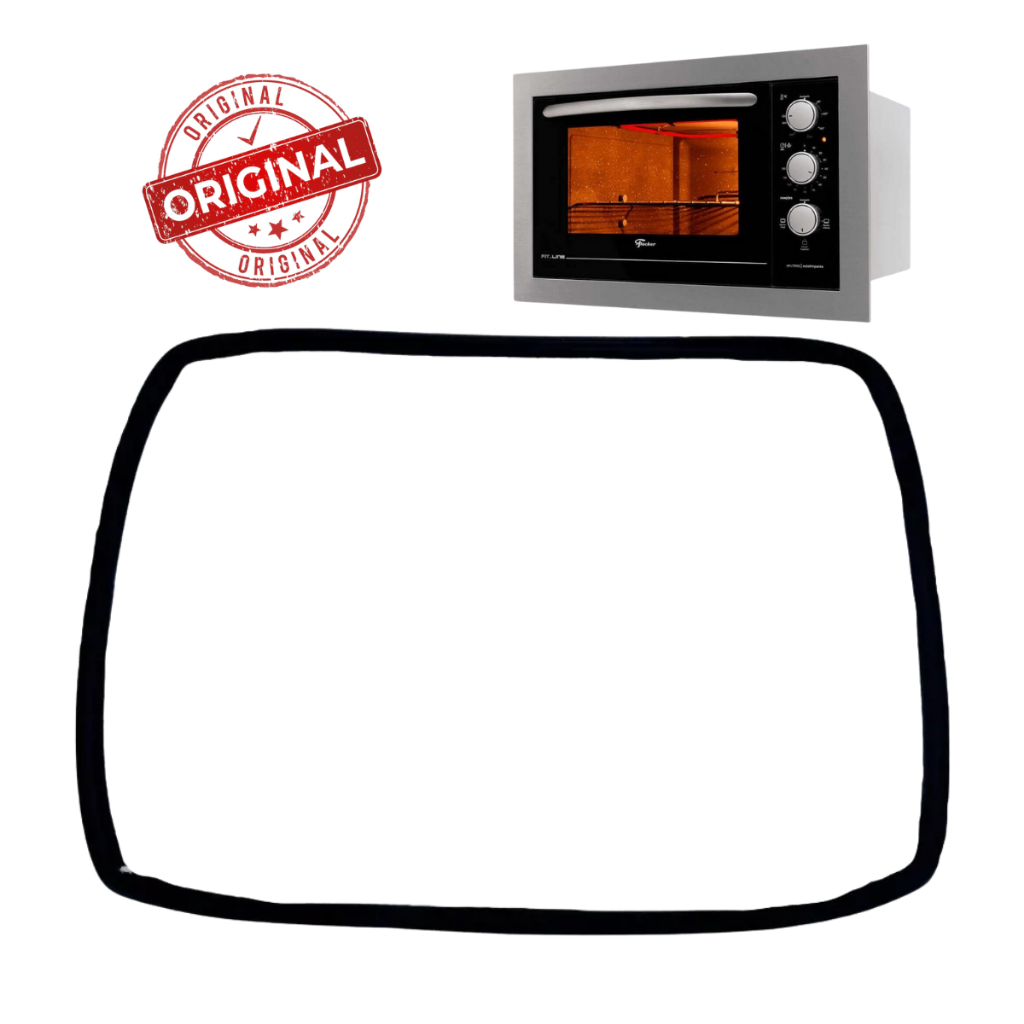 Imagem Vedação Guarnição Borracha Grossa Porta Forno Elétrico Fischer Fit Line Embutir