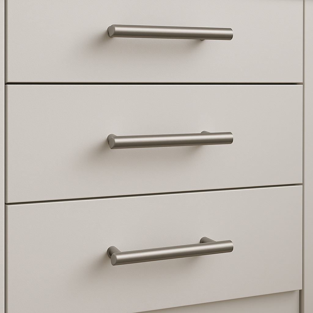 Puxador de Aço Inox Escovado Redondo/cilíndrico para Armários/Gavetas 64-96-128-160-192-224mm... em Oferta na Shopee