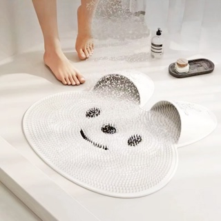Tapete De Banho De Silicone Em Forma De Coelho Com Antiderrapante e Massagem Esfoliante em Oferta na Shopee