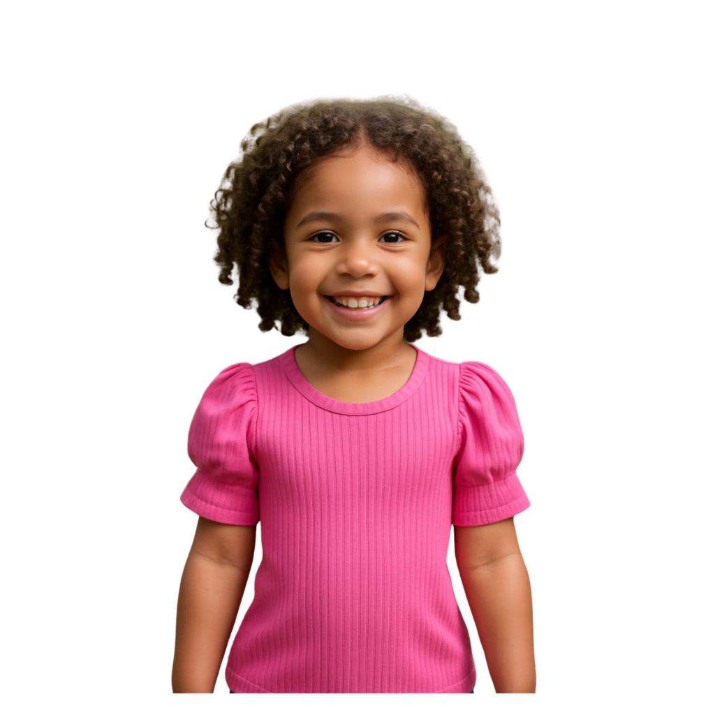 Kit 3 blusinhas manga princesa curta menina feminino tecido canelado - ENVIO DE CORES SORTIDAS em Oferta na Shopee