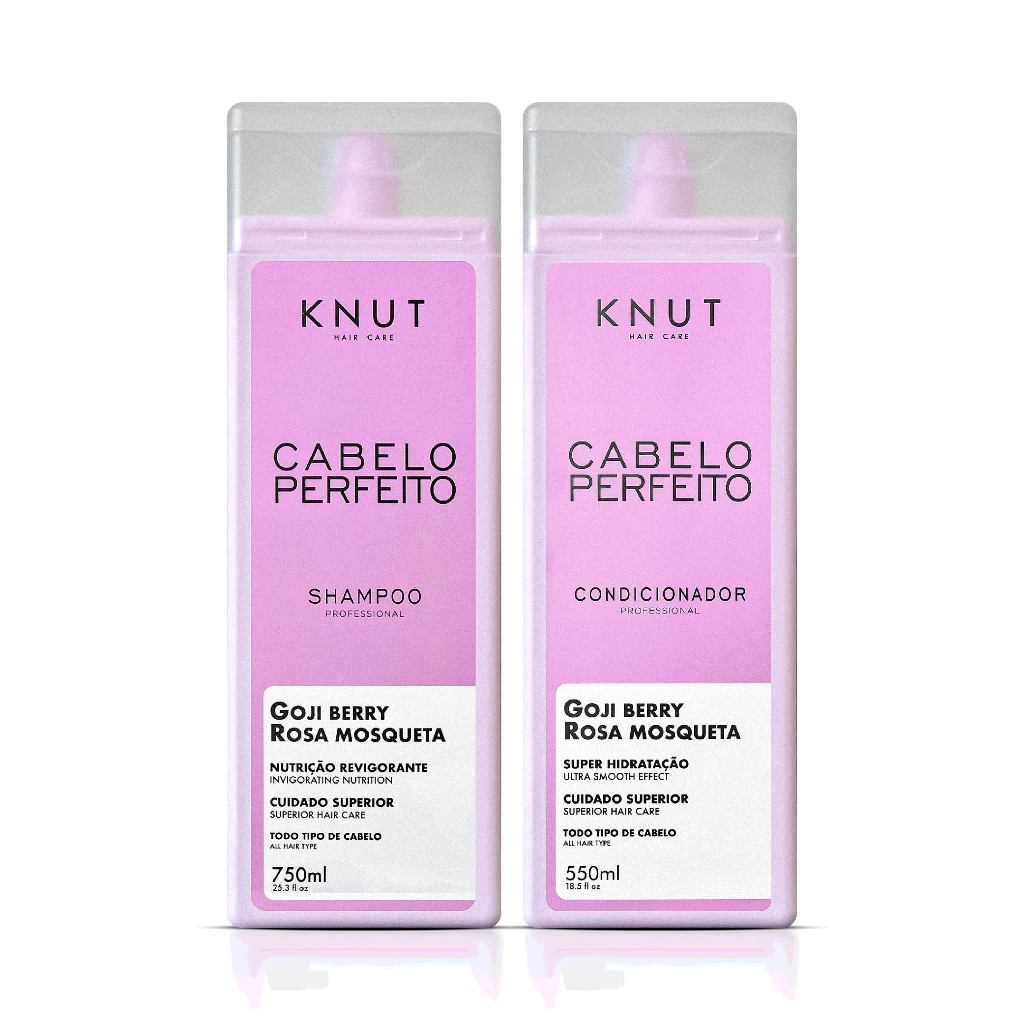 Kit Knut Cabelo Perfeito Shampoo 750ml + Condicionador 550ml em Oferta na Shopee