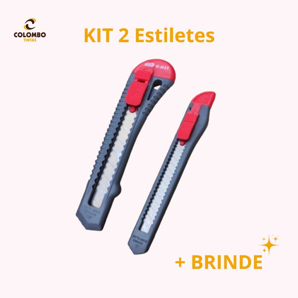Estilete 18mm e/ou 9mm W-MAX Wurth – Kit 2 Unidades Para Alta Performance em Cortes + Brinde Grátis