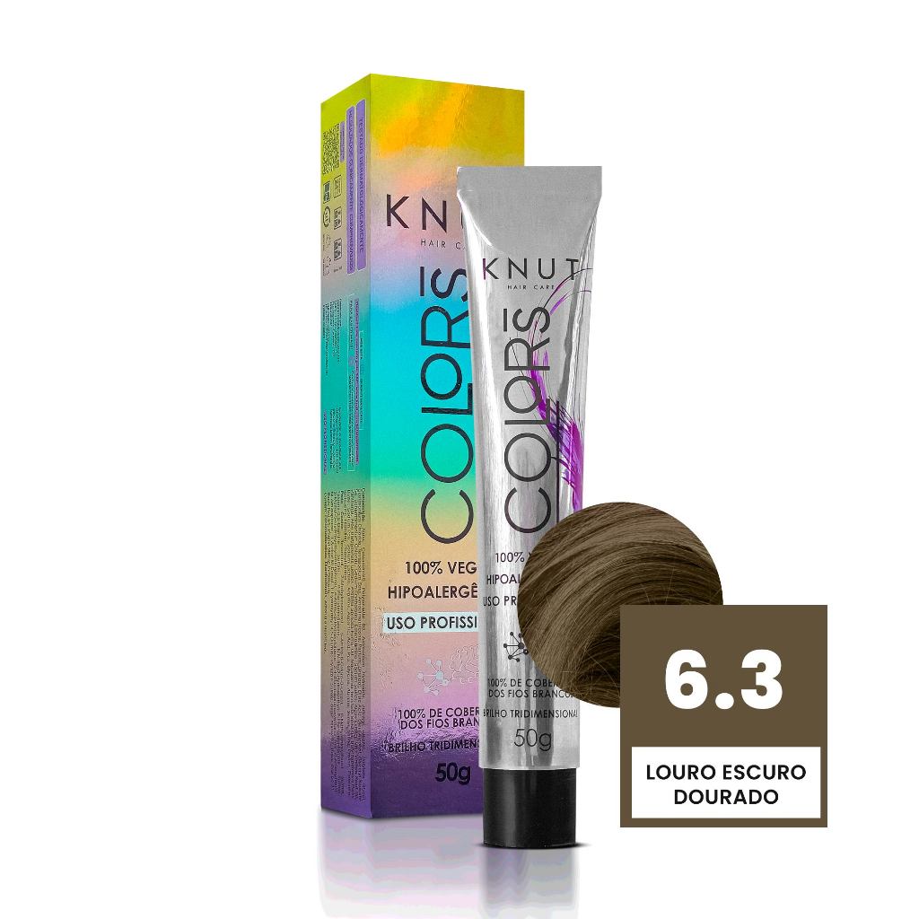 Knut Colors Coloração Capilar 50g Cor 6.3 Louro Escuro Dourado