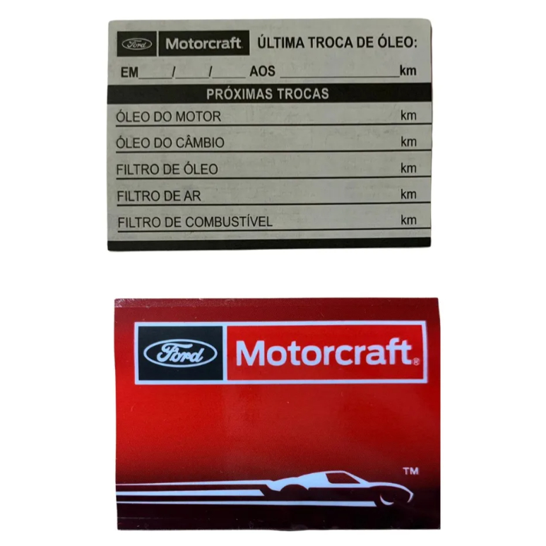 Etiqueta Quilometragem Troca De Óleo FORD Motorcraft 8 Unidades em Oferta na Shopee