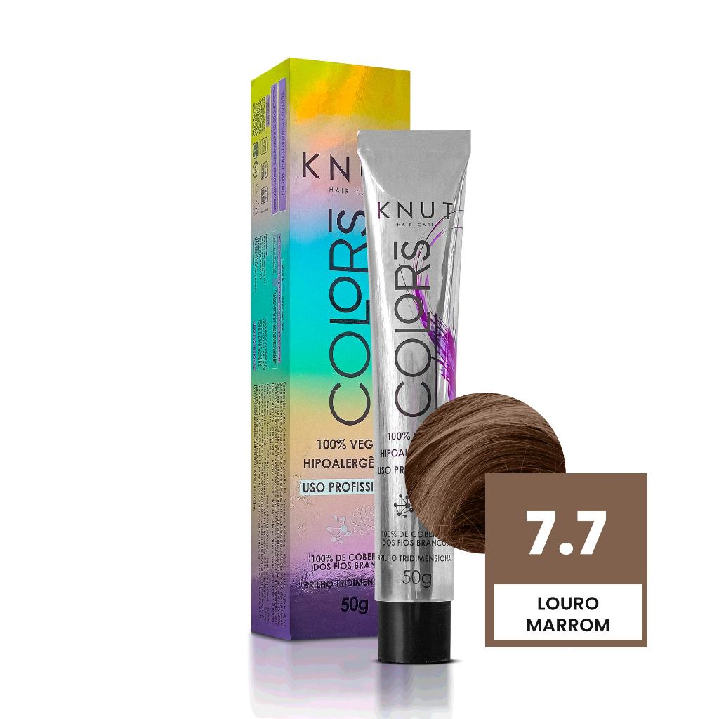 Knut Colors Coloração Capilar 50g Cor 7.7 Louro Marrom em Oferta na Shopee