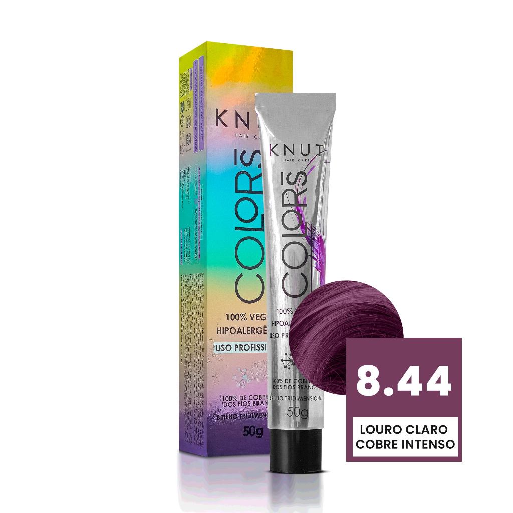 Knut Colors Coloração Capilar 50g Cor 8.44 Louro Claro Cobre Intenso