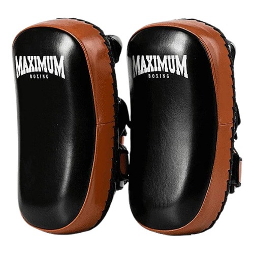 Aparador de Chute e Soco Maximum Preto/Marrom Muay Thai Profissional Original Treino Resistente