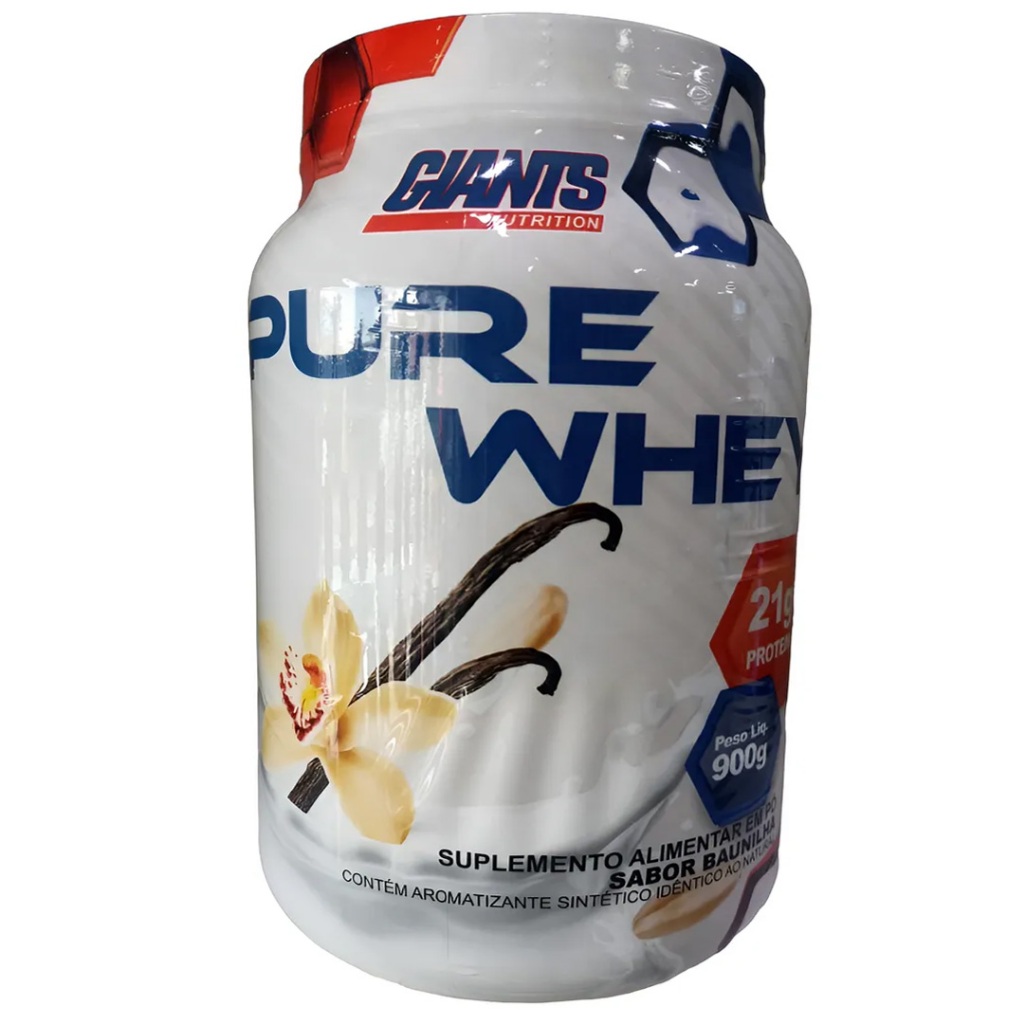 Pure Whey 900g - Whey Protein - Giants Nutrition - Sabor Baunilha