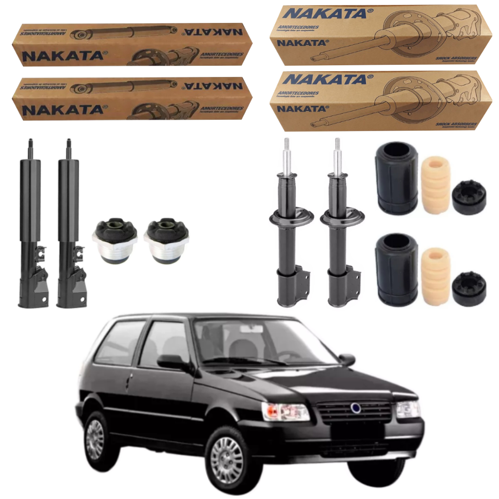 KIT 4 AMORTECEDOR UNO 1986 A 2013 NAKATA + KIT