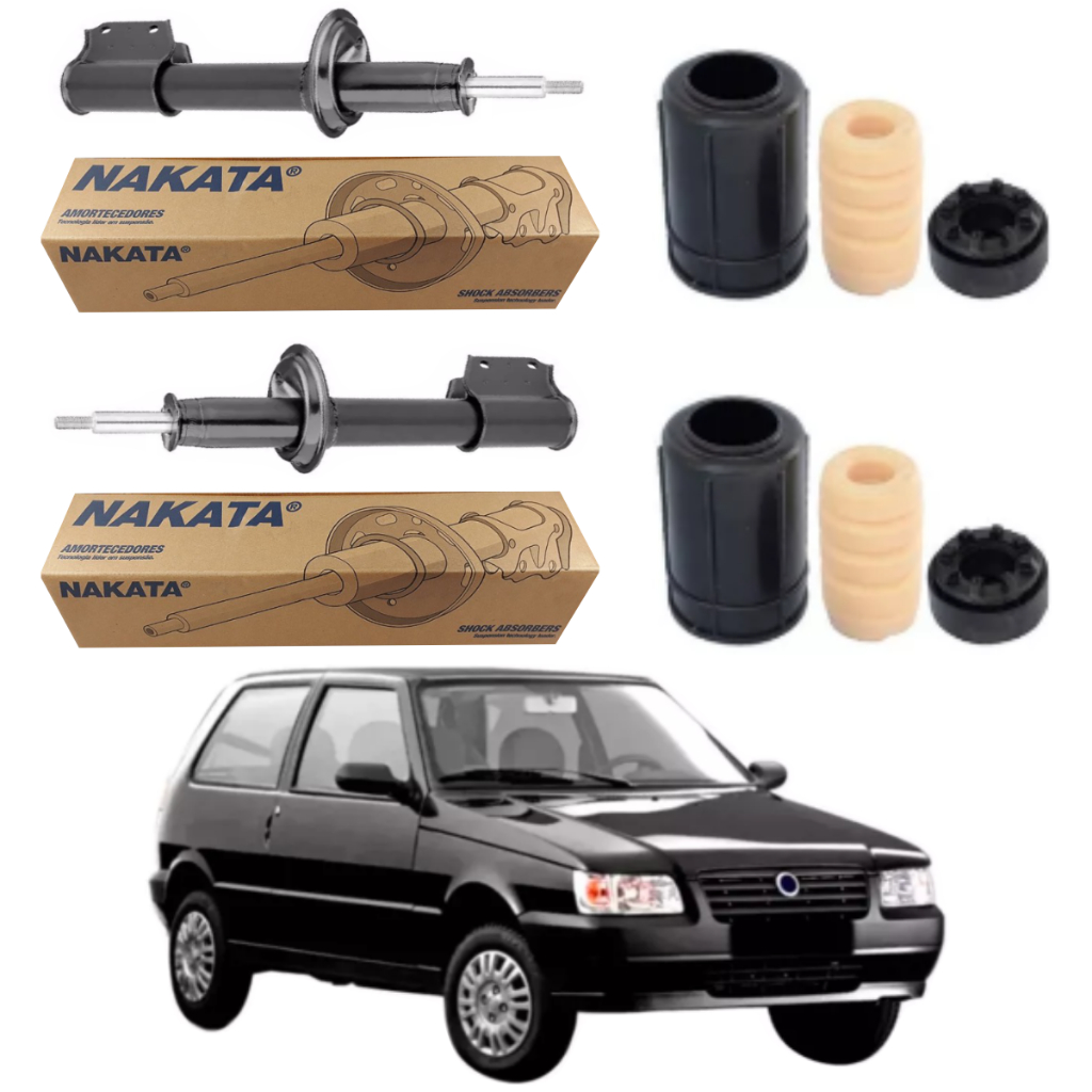 PAR AMORTECEDOR DIANTEIRO UNO 1986 A 2013 NAKATA + KIT
