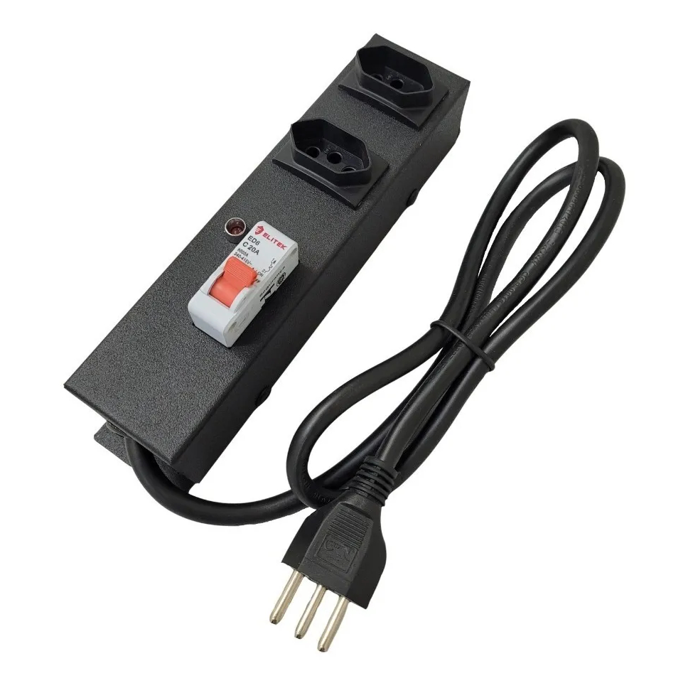 Filtro Linha 20 Amperes 2 Tomadas Bivolt 20a 4400w Disjuntor