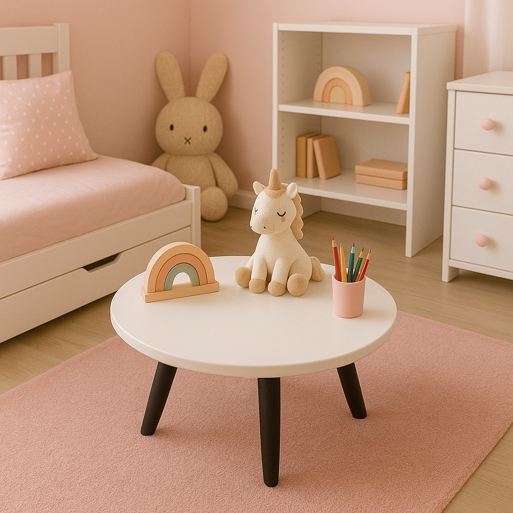 Mesa Mesinha Retrô Infantil Meninas e Meninos Quarto Sala de Brinquedos Para Atividades ou Refeição