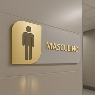 Placa Sinalização Acrílico Espelhado Personalizada Indicativa em Oferta na Shopee