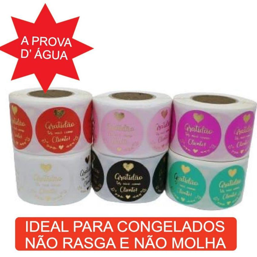 Etiqueta Gratidão Ter Voce Como Cliente 4cm Exclusiva Com Escrita Metalizada Lacre Selo Sacola em Oferta na Shopee