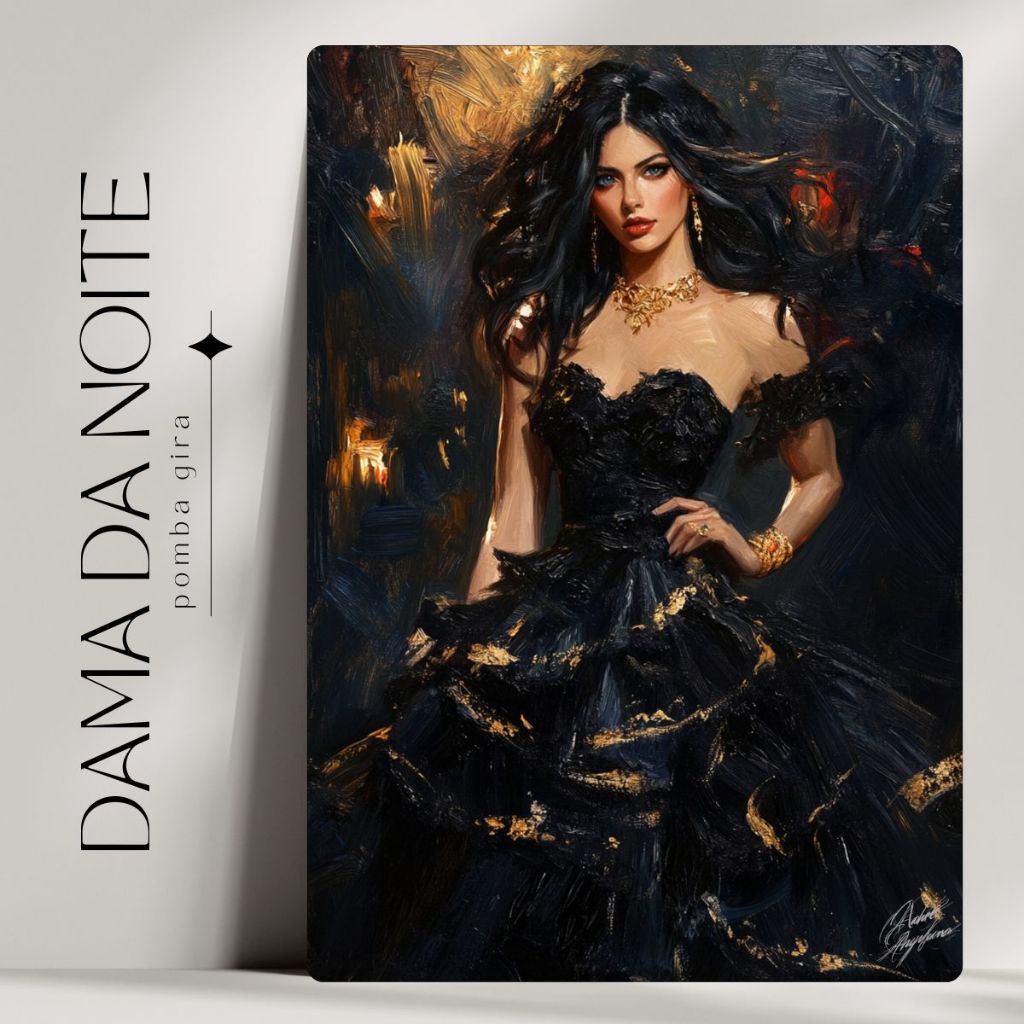 Pomba Gira Dama da Noite - Quadro Decorativo - As Mais Cultuadas Umbanda Candomblé