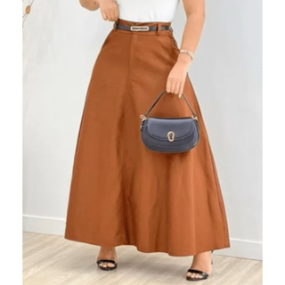 SAIA RODADA LONGA FEMININA ALFAIATARIA MODA EVANGÉLICA CASUAL BÁSICA INVERNO CINTURA ALTA ELEGANTE TENDÊNCIA em Oferta na Shopee