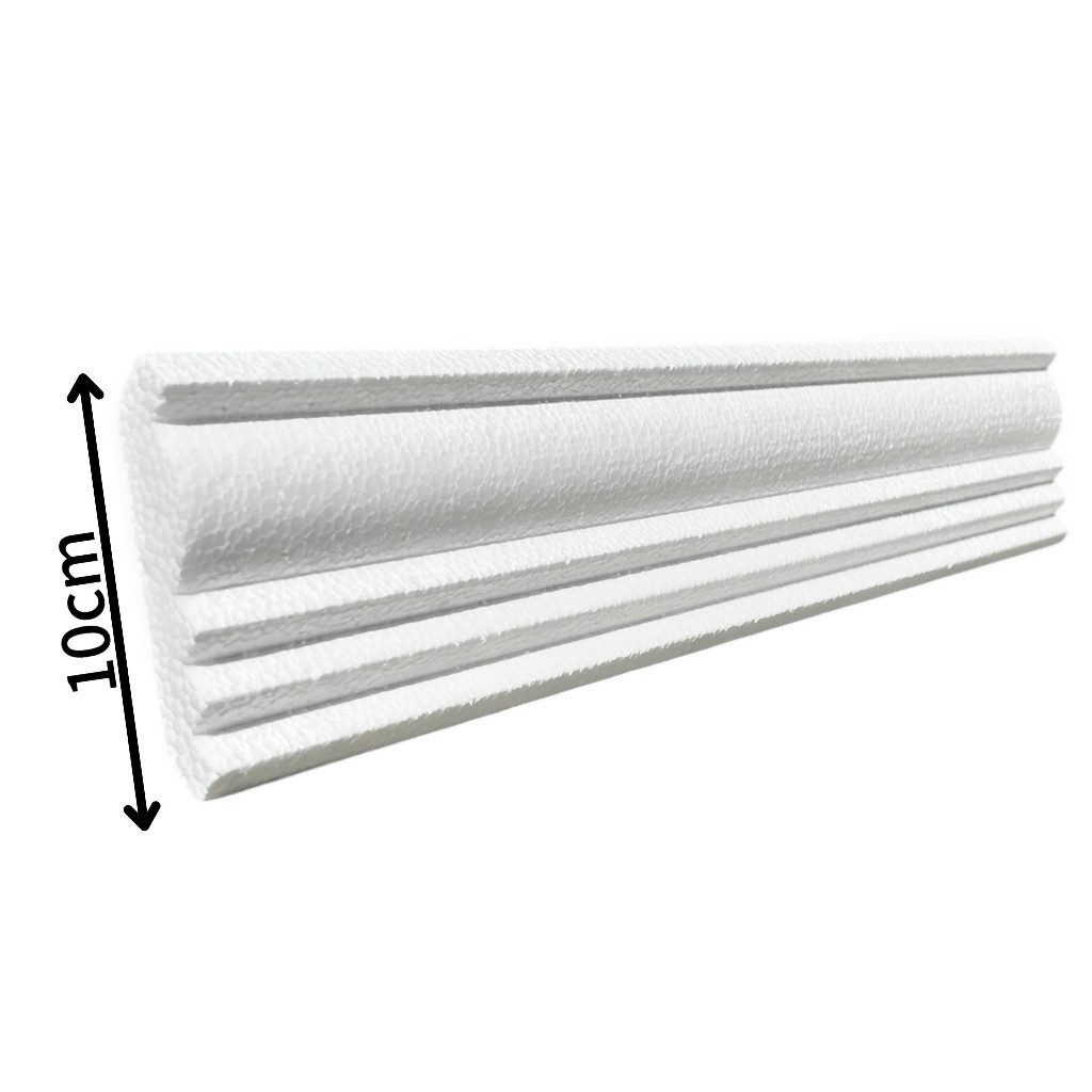 Moldura Roda Teto Sanca Isopor  Kit 17 Metros S12 em Oferta na Shopee