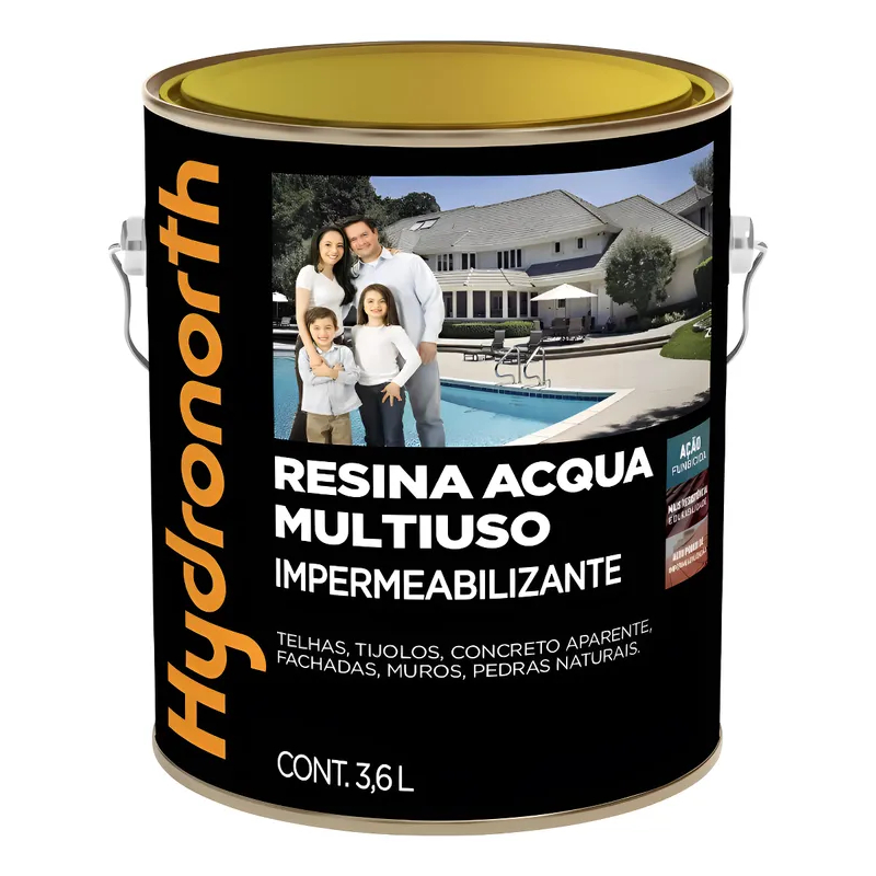 Resina Multiuso Impermeabilizante Acqua Cerâmica Onix 3,6l