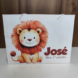 Sacolinha Personalizada Leãozinho - Pegue e Monte em Oferta na Shopee