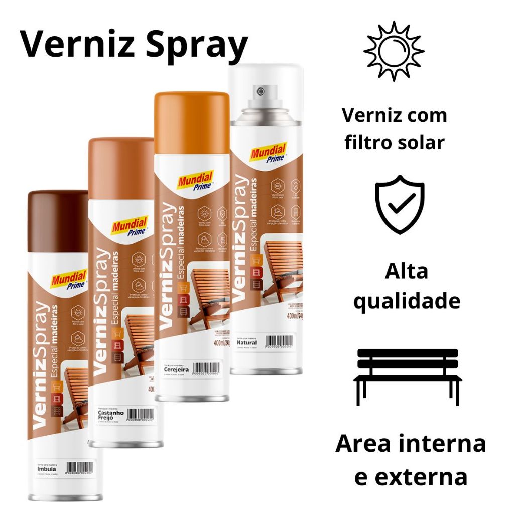 VERNIZ SPRAY PARA MADEIRA CASA CONSTRUÇÃO REFORMA DECORAÇÃO ARTESANATO em Oferta na Shopee