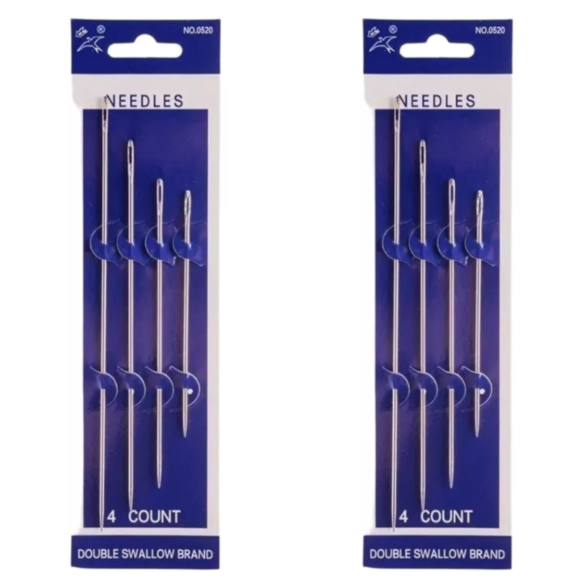 Kit Agulha de Boneca Mãos Longas P/ Para Artesanato Costura Boneca De Pano (8 Unid.)