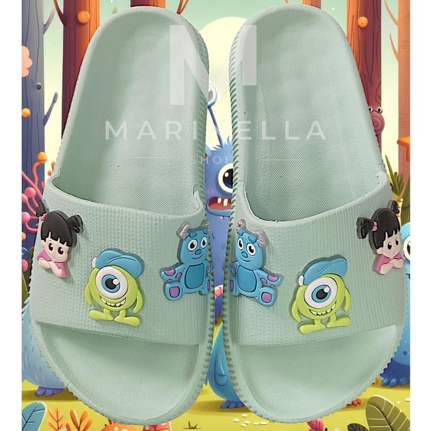 Chinelo Monstros S.A Slide Infantil Unissex Divertido Uso Diário