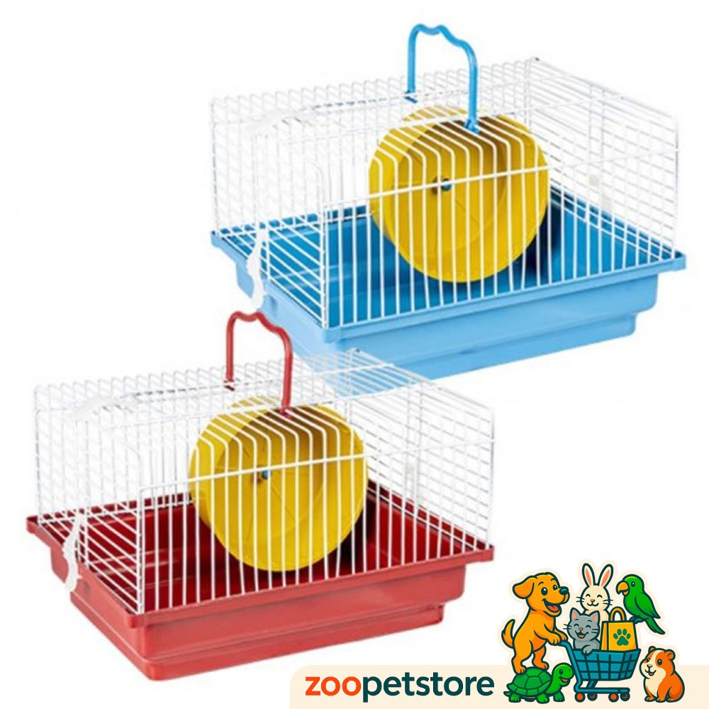 Gaiola Brasileirinha Jelplast Hamster Transporte Pet Animal Pet Shop Caixa Alça Aluminio Bandeja