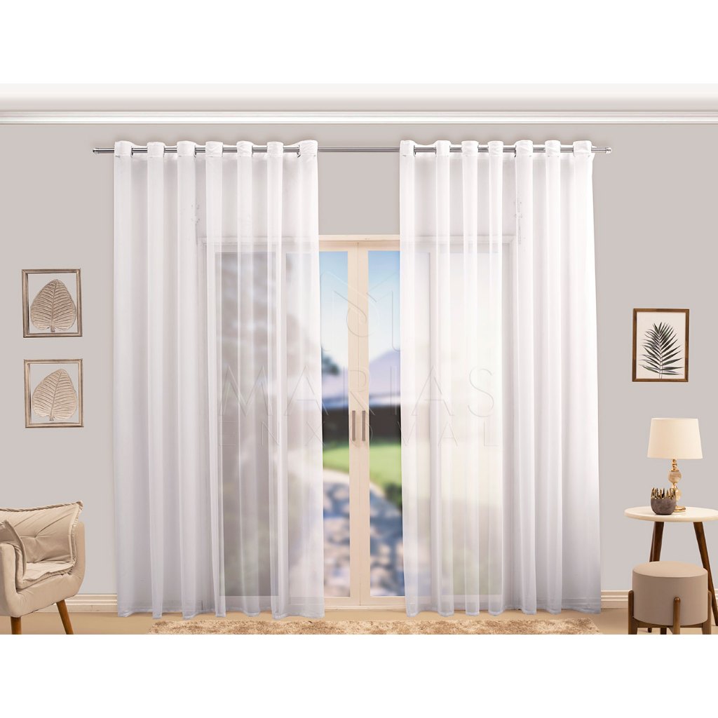 CORTINA DE VOIL LISO 4,00X2,70 ROSA