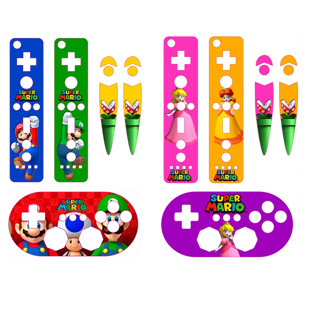 Skin Adesiva Controles Nintendo Wii - Família Mario